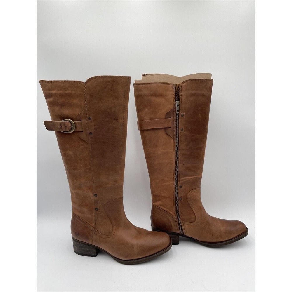 Women’s BØRN Mercado Boots Light Brown Full Grain Size 9